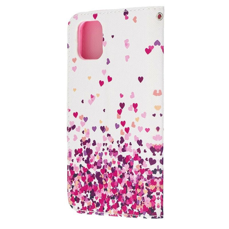 Κάλυμμα iPhone 11 με κορδονι Πολλαπλές Strappy Hearts