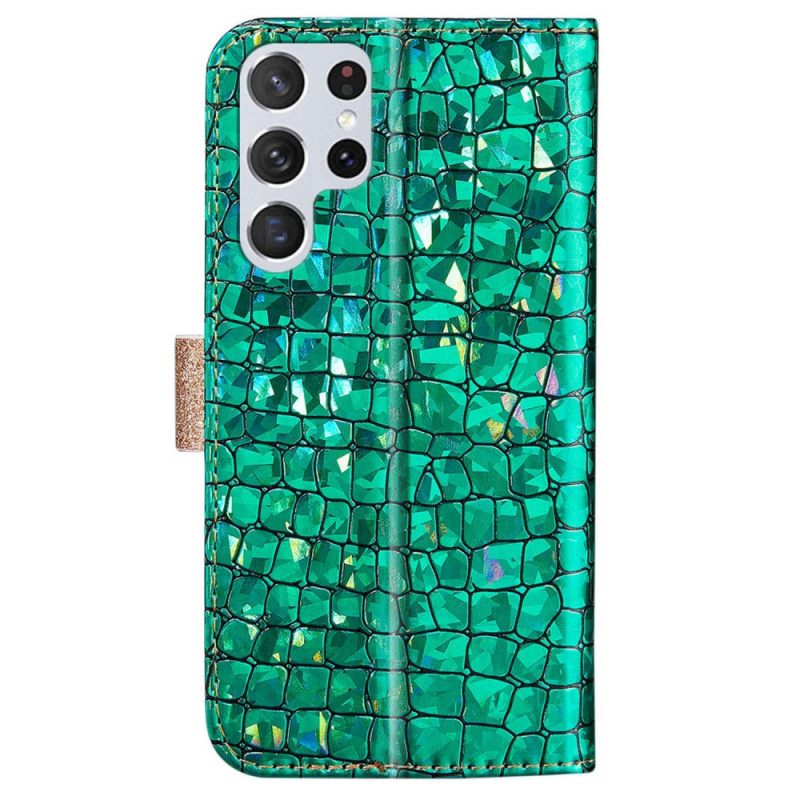 Κάλυμμα Samsung Galaxy S22 Ultra 5G Crocodile Diamonds