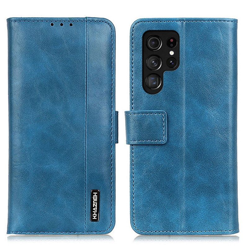 Κάλυμμα Samsung Galaxy S22 Ultra 5G Imitation Leather Elegance Khazneh