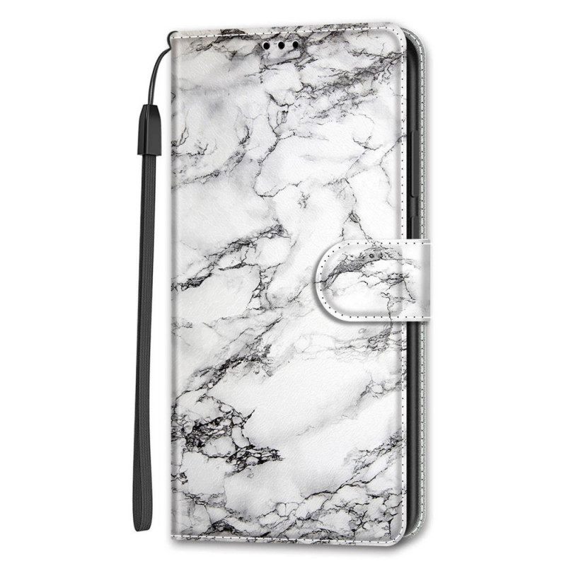 Κάλυμμα Samsung Galaxy S22 Ultra 5G Marble Elegance Με Λουράκι