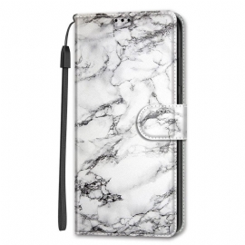 Κάλυμμα Samsung Galaxy S22 Ultra 5G Marble Elegance Με Λουράκι