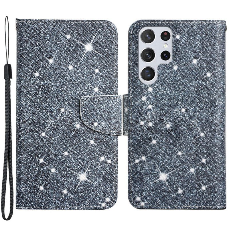 Κάλυμμα Samsung Galaxy S22 Ultra 5G με κορδονι Strappy Sequins