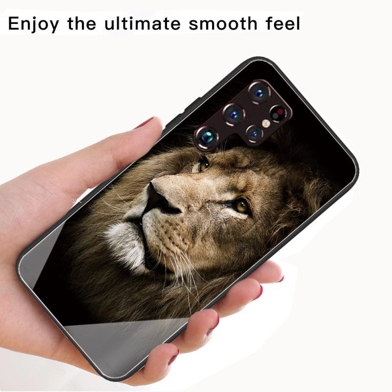 θηκη κινητου Samsung Galaxy S22 Ultra 5G Lion Head Tempered Glass