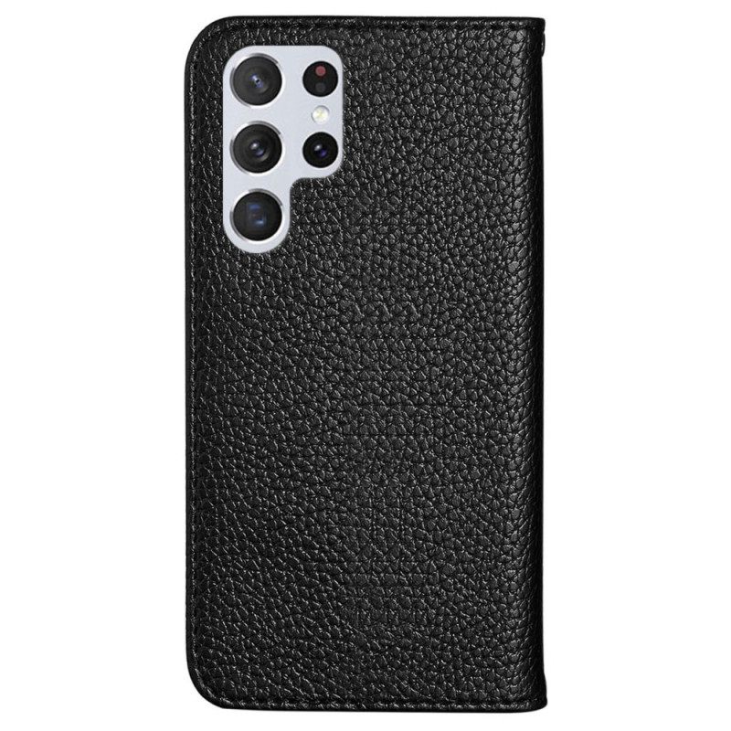 θηκη κινητου Samsung Galaxy S22 Ultra 5G Θήκη Flip Litchi Ultra Chic Faux Leather