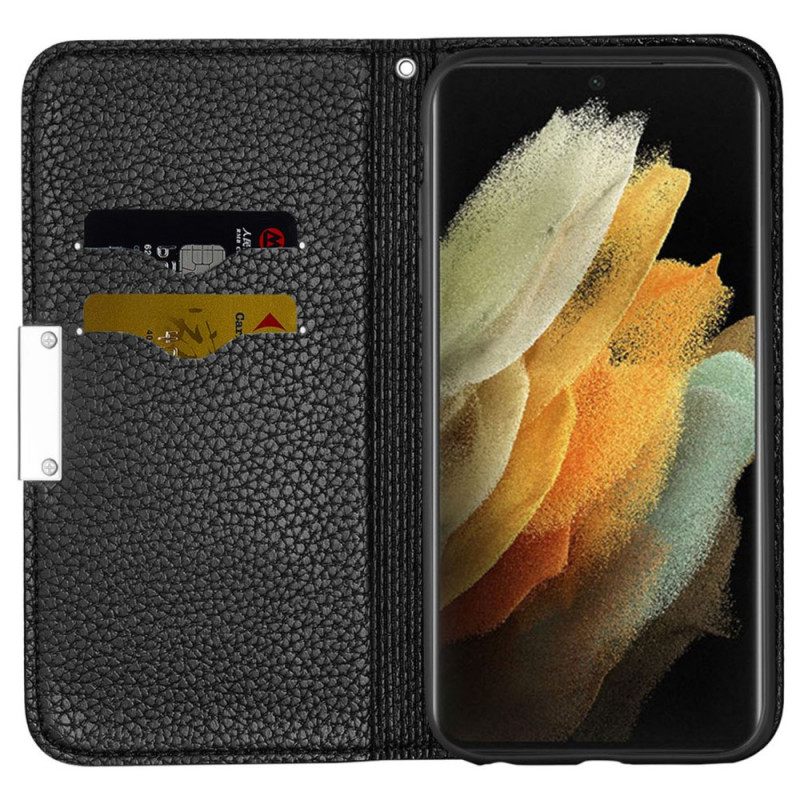 θηκη κινητου Samsung Galaxy S22 Ultra 5G Θήκη Flip Litchi Ultra Chic Faux Leather