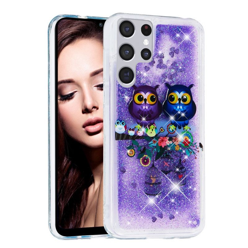 Θήκη Samsung Galaxy S22 Ultra 5G Glitter Owls