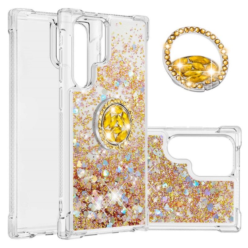 Θήκη Samsung Galaxy S22 Ultra 5G Glitter Ring-support