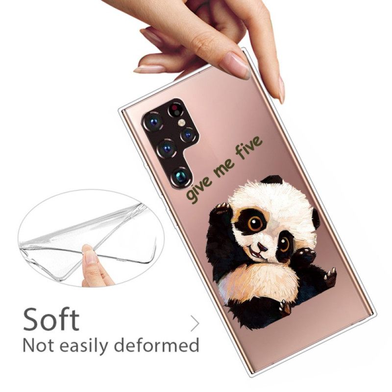 Θήκη Samsung Galaxy S22 Ultra 5G Panda Give Me Five