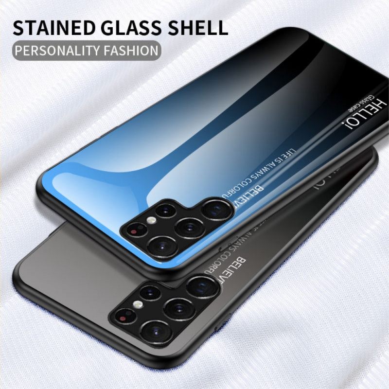 Θήκη Samsung Galaxy S22 Ultra 5G Tempered Glass Γεια Σας