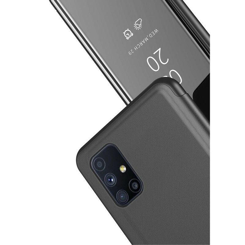 θηκη κινητου Samsung Galaxy M51 Καθρέφτης Και Συνθετικό Δέρμα