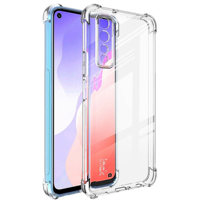 Θήκη Huawei P40 Lite 5G Διαφανές Μεταξένιο Ιμακ