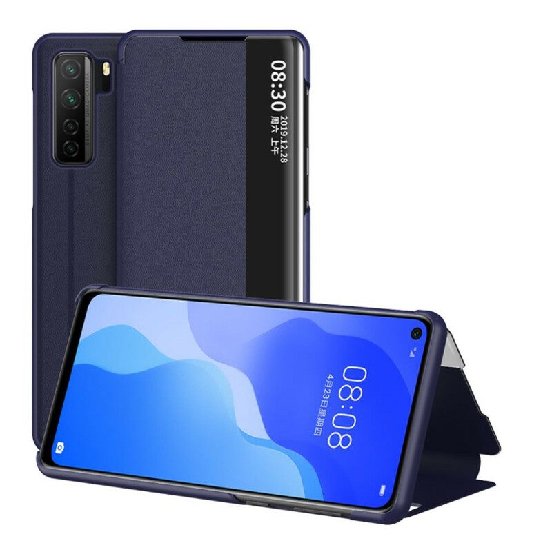 θηκη κινητου Huawei P40 Lite 5G Συνθετικό Δέρμα Με Υφή