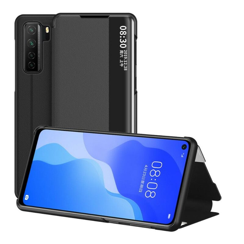 θηκη κινητου Huawei P40 Lite 5G Συνθετικό Δέρμα Με Υφή