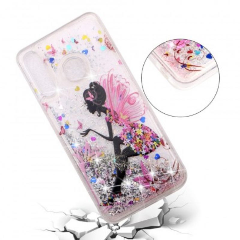 Θήκη Huawei P30 Lite Διαφανές Flower Fairy Glitters