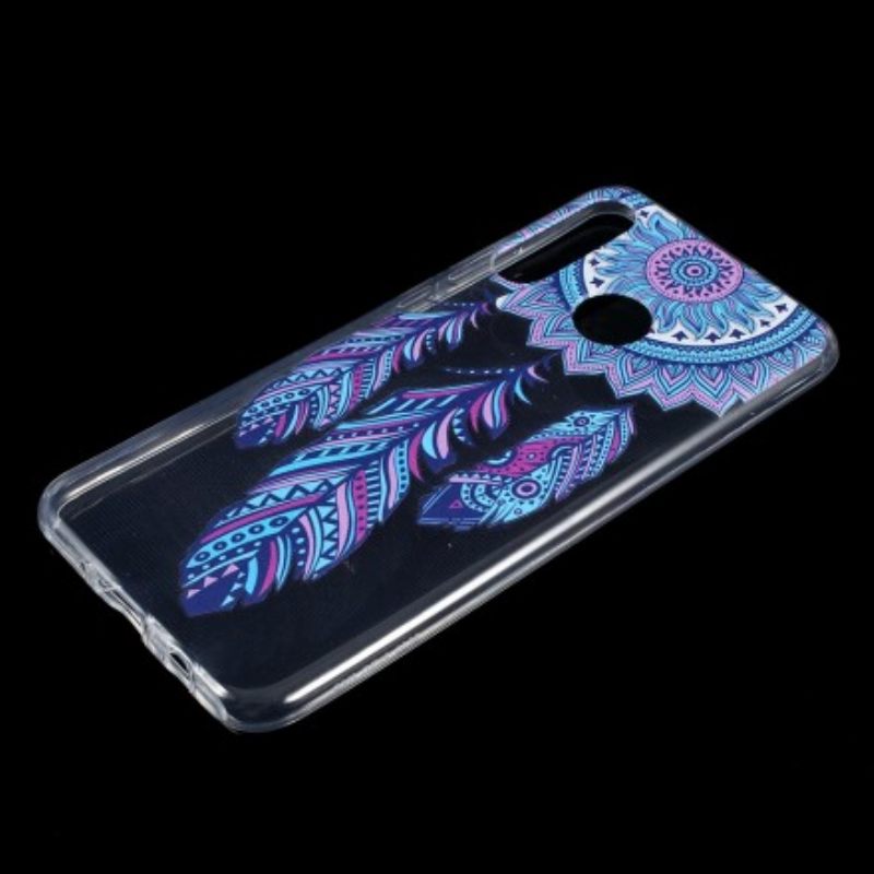 Θήκη Huawei P30 Lite Διαφανή Dream Catcher Blue Feathers