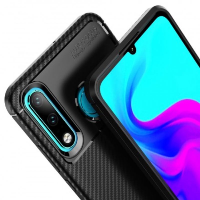 θηκη κινητου Huawei P30 Lite Ευέλικτη Υφή Ινών Άνθρακα