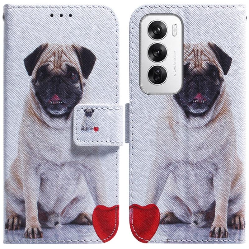 Δερματινη Θηκη Oppo Reno 12 5g Pug Dog