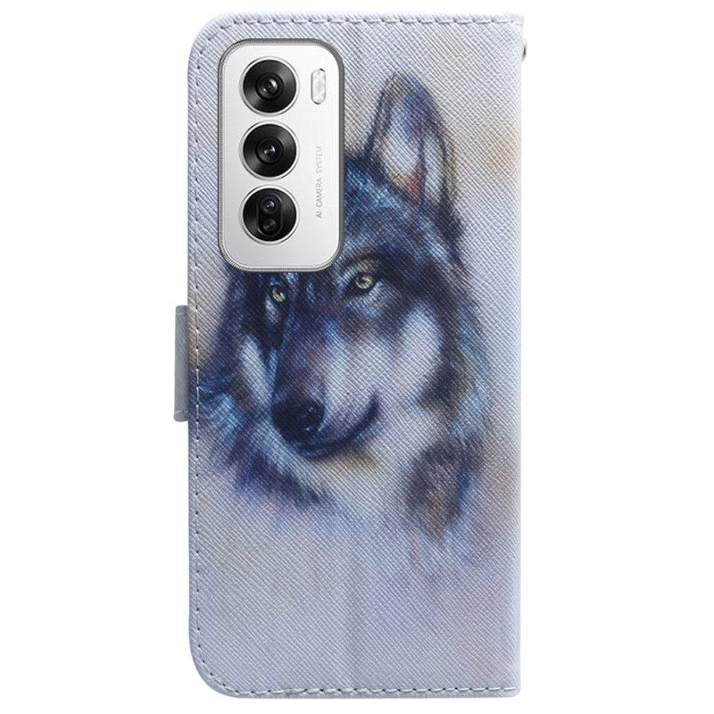 Δερματινη Θηκη Oppo Reno 12 5g Wolf Acolor