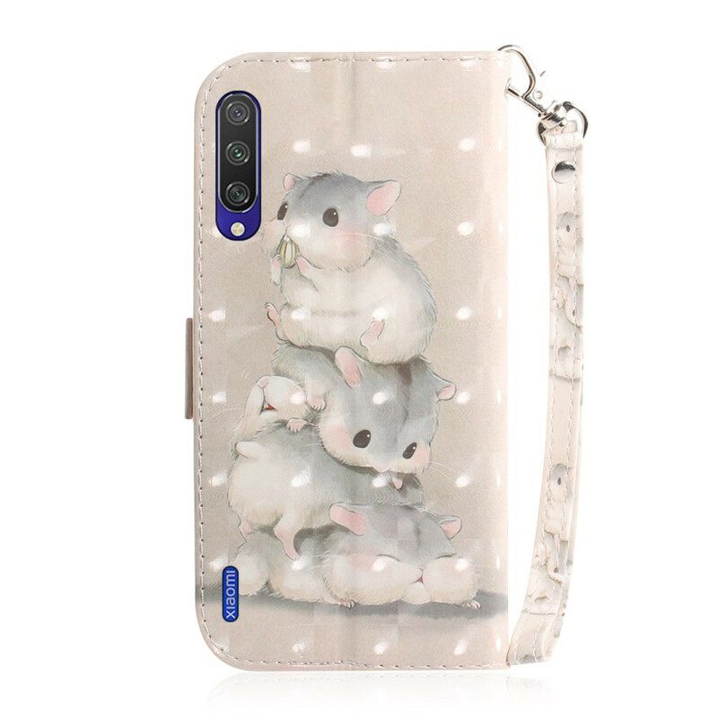 Κάλυμμα Xiaomi Mi A3 με κορδονι Thong Hamsters