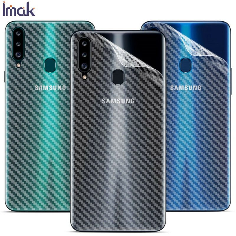 Πίσω Προστατευτική Μεμβράνη Για Samsung Galaxy A20S Carbon Style Imak