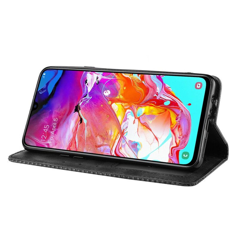 θηκη κινητου Samsung Galaxy A20s Θήκη Flip Στυλιζαρισμένο Vintage Δερμάτινο Εφέ