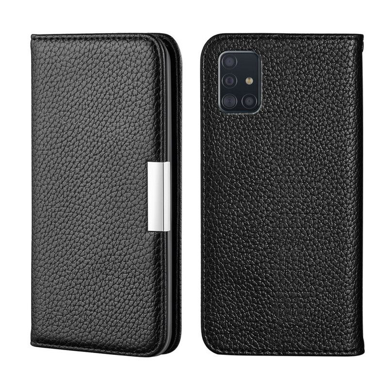 θηκη κινητου Samsung Galaxy A51 Θήκη Flip Litchi Ultra Chic Faux Leather