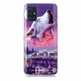 Θήκη Samsung Galaxy A51 Σειρά Fluorescent Wolf