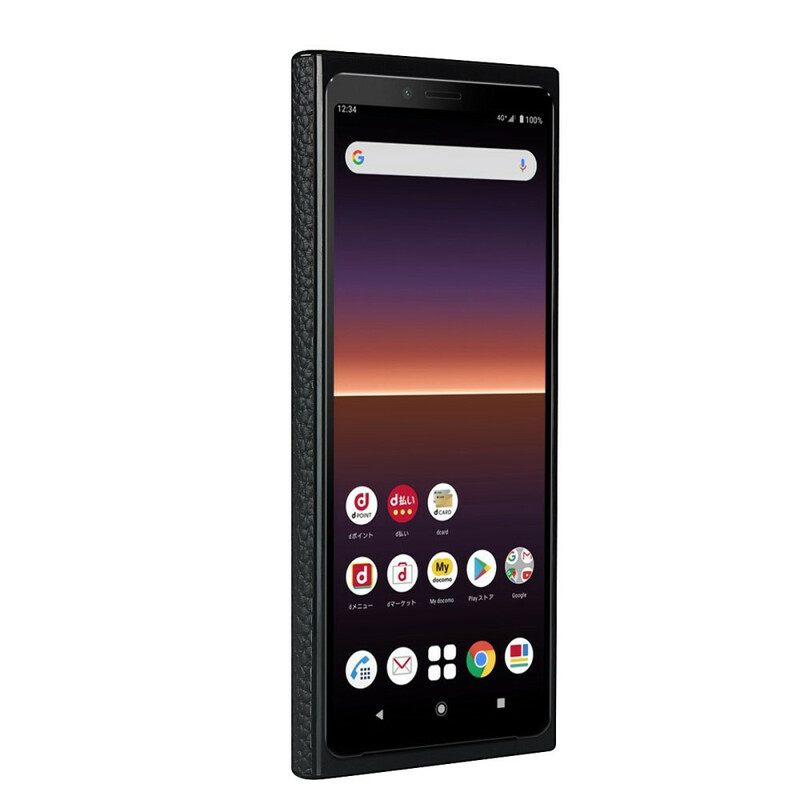 Θήκη Sony Xperia 10 II Γνήσιο Δέρμα Litchi Με Λουράκι